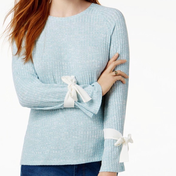 Kensie Tops - Kensie Hi low tunic tie sleeve top